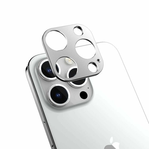 Защита камеры SwitchEasy MagEasy LenShield Aluminum Camera Lens Protector для iPhone 15 Pro / Max серебристая