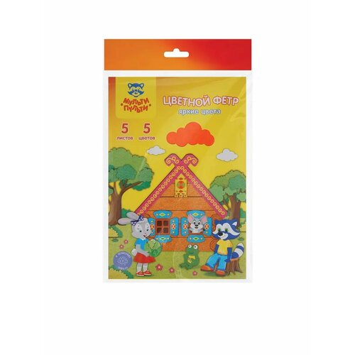 Фетр Приключения Енота А4 5л 5цв 275₽