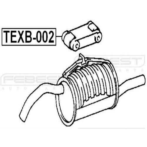 Подушка крепления глушителя Febest TEXB-002