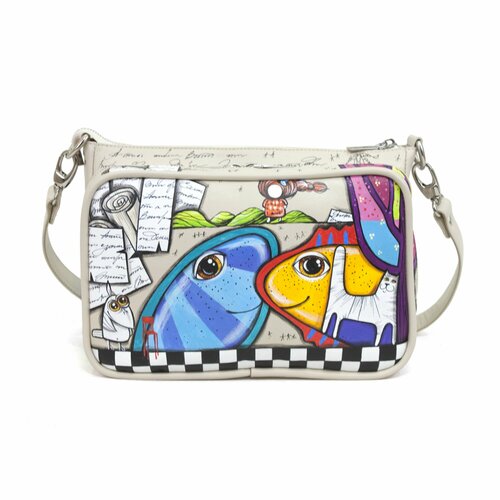 Сумка мессенджер Pelle Volare, бежевый