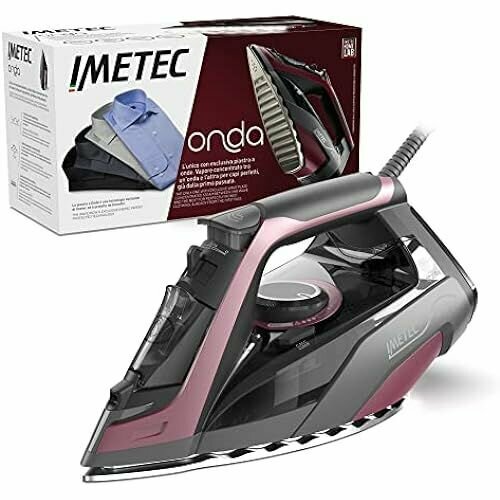 Паровой утюг Imetec 9440 welle с запатентованным скользящим валом 2400 Вт паровой удар 200 г бак 300 мл тройная защита от известкового налета черный и бордовый 2181400₽