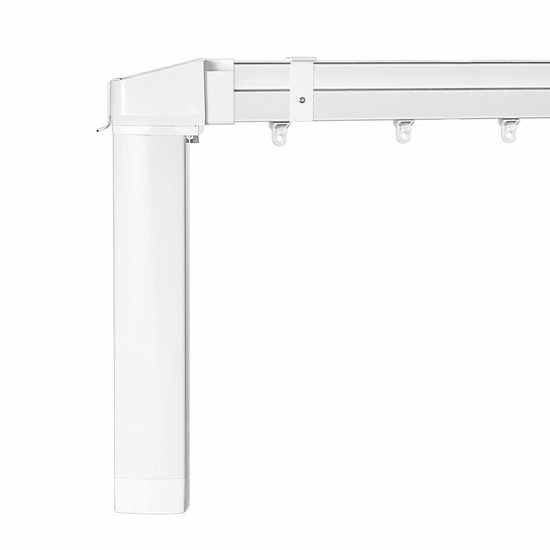 фото Телескопический карниз для умных штор Aqara (2.1-3.6м), с однорядными креплениями