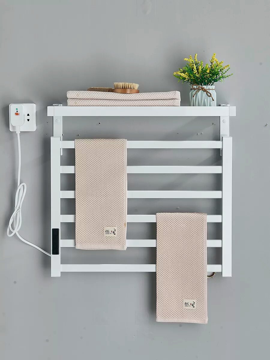 Полотенцесушитель электрический  нержавеющая сталь матовое покрытие 58.5x55 см