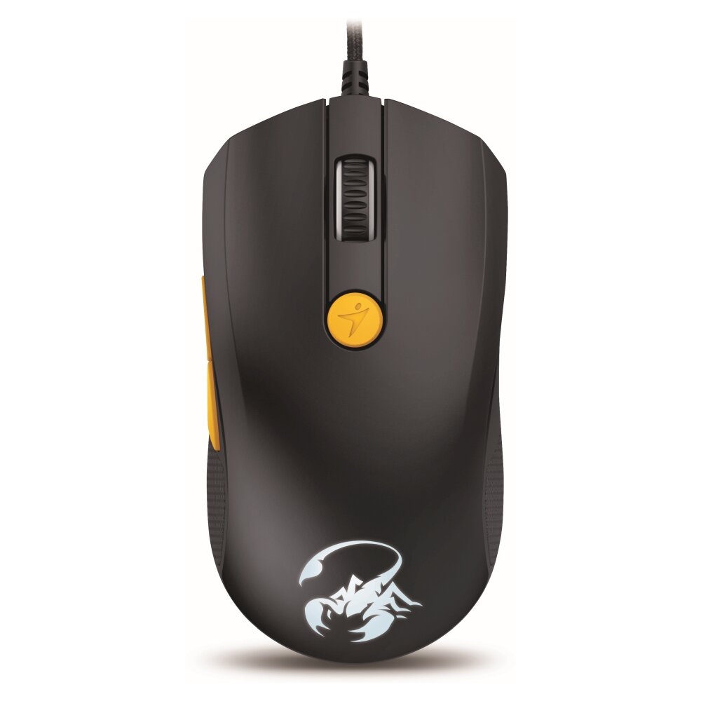 Мышь проводная Genius M8-610 чёрный оранжевый USB - фото №7