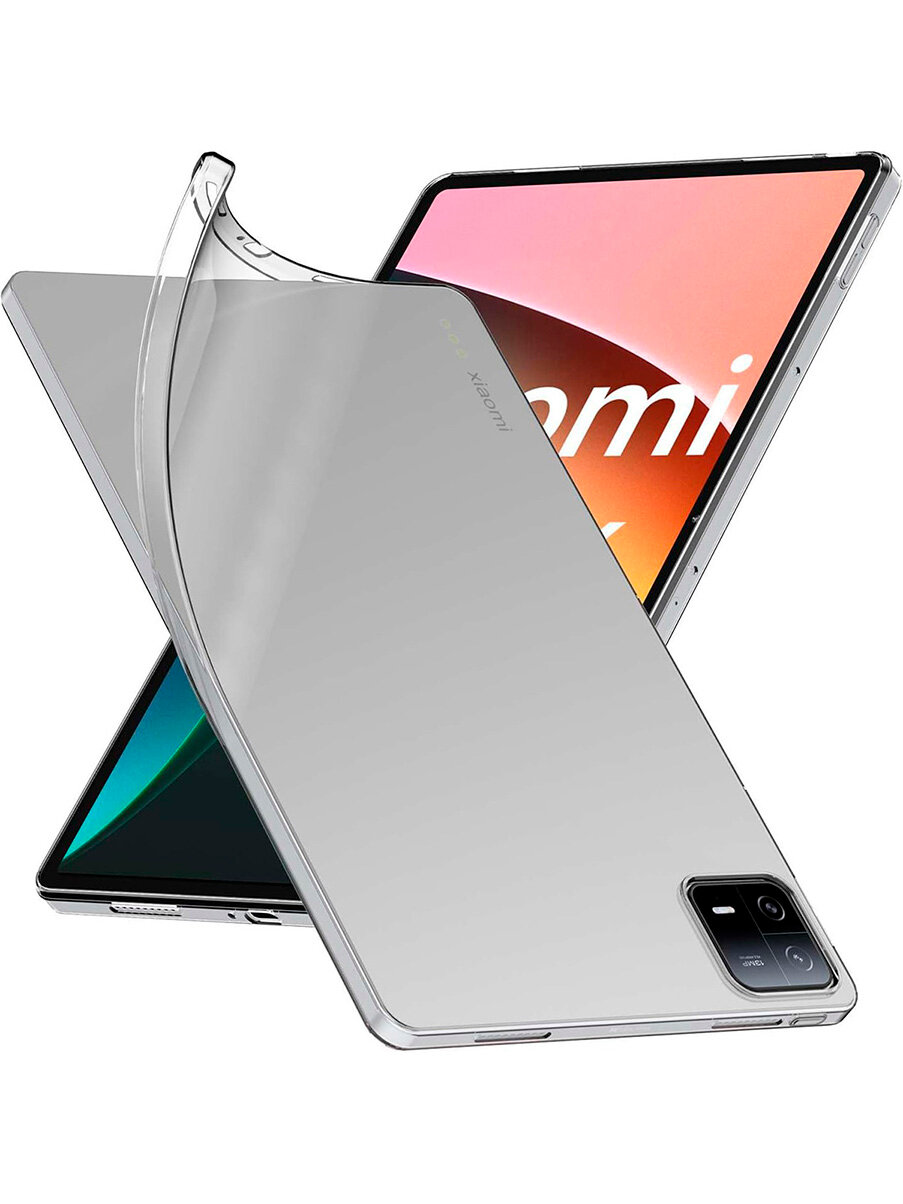Силиконовый чехол на Xiaomi Pad 6 прозрачный — фото 1