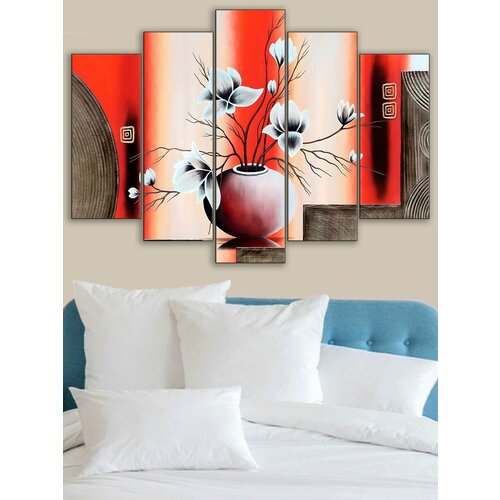 Модульная картина на холсте Магнолия в вазе DKS080 2327₽