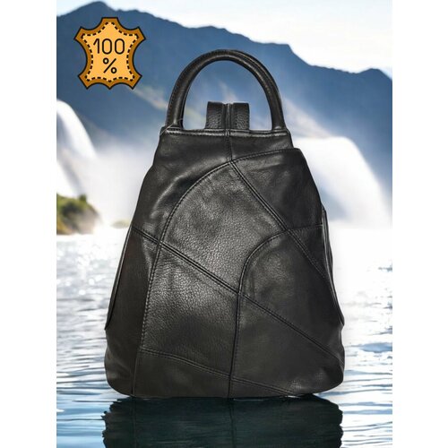 Рюкзак фактура гладкая чёрный 5590₽