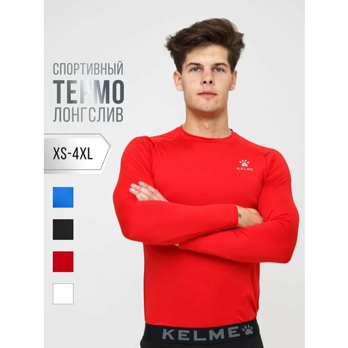 фото Термобелье верх kelme tech fit l/s (thin), размер m, красный