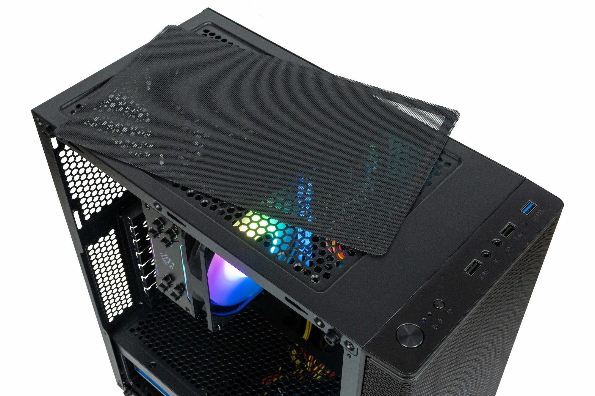 Корпус ATX Eurocase без БП закаленное стекло USB3.0 - фото №11