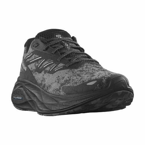 фото Кроссовки salomon aero glide 2, полнота f (eu)/ на среднюю стопу, размер uk 8; eur 42; usa 8,5; 26,5 см (примерно на российский 40,5*), черный, серебряный, серый