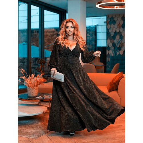 фото Платье mega-moda, размер 48/50, черный