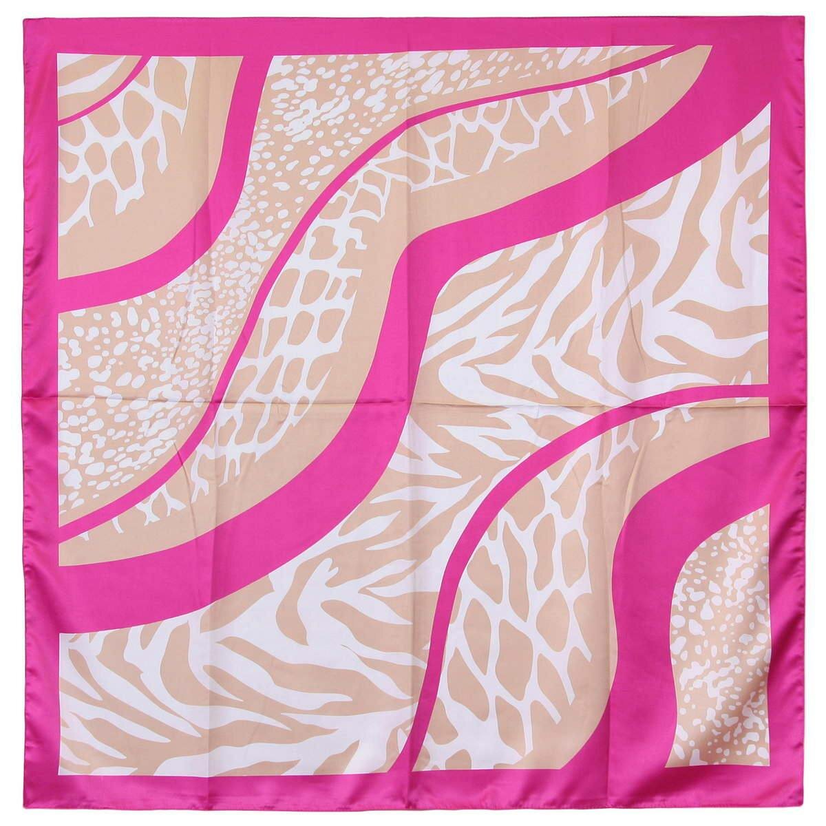 Платок Roby Foulards для женщин,90х90 см, розовый