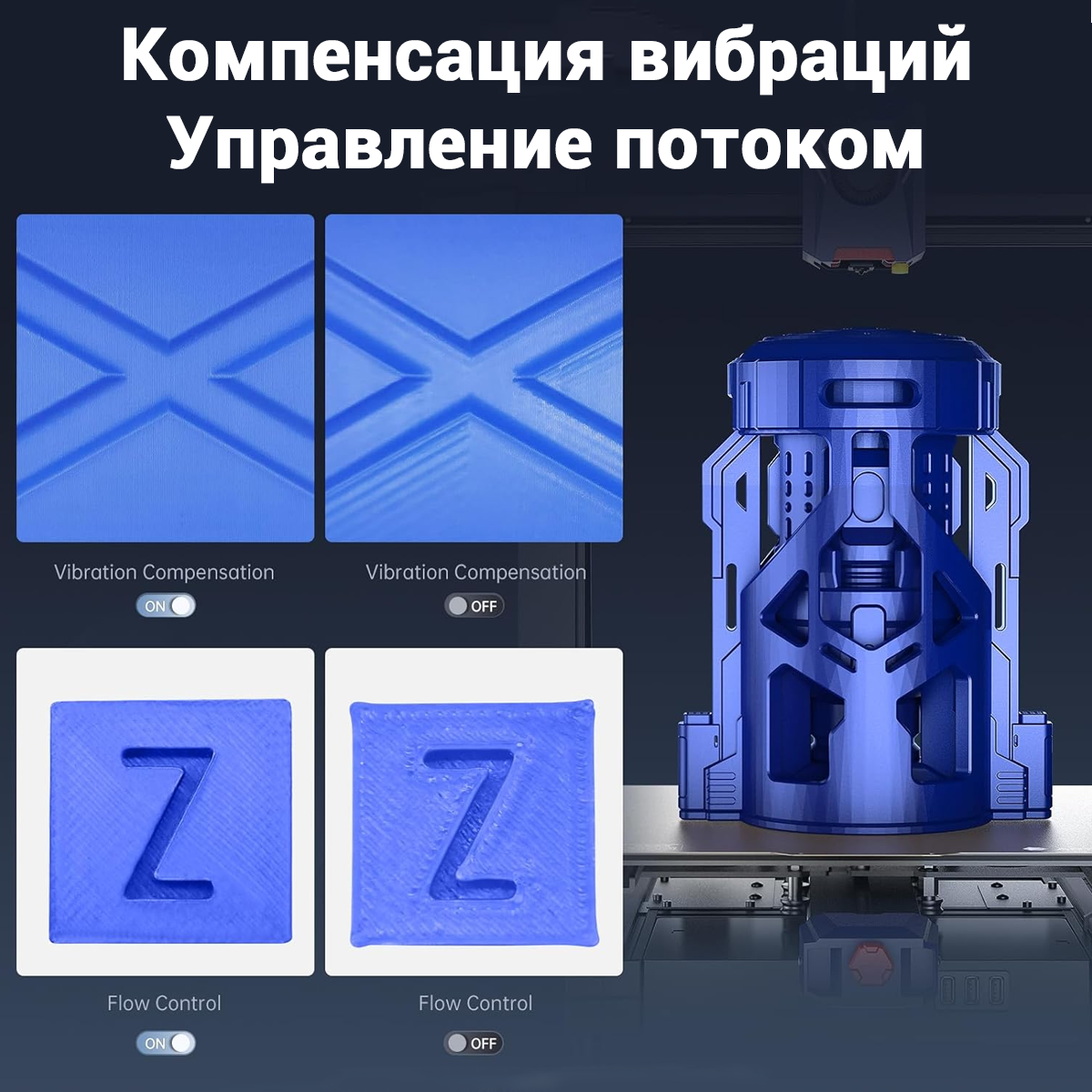 3D принтер Anycubic Kobra 2 Plus,500 мм/с, Емкость большого объема 41 л — фото 1
