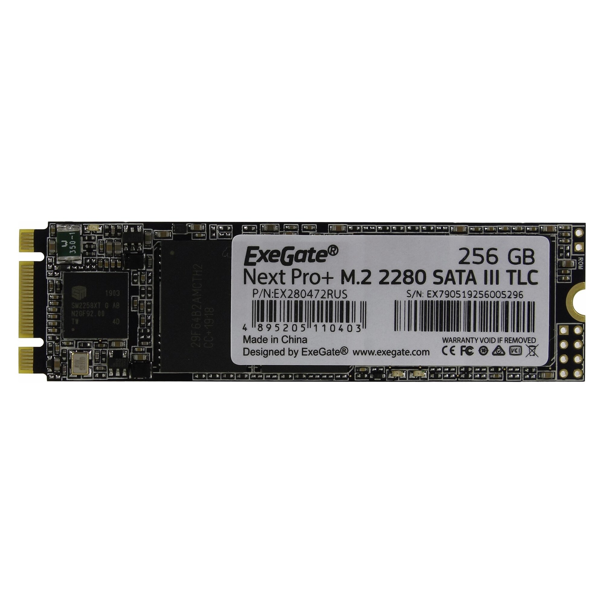 Накопитель SSD ExeGate EX280472RUS UV500MNextPro+ 256 Gb M.2 2280 3D TLC (SATA-III)