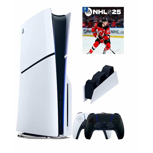 Игровая приставка Sony PlayStation 5 Slim disc 2й геймпад черный зарядное игра NHL25 77990₽