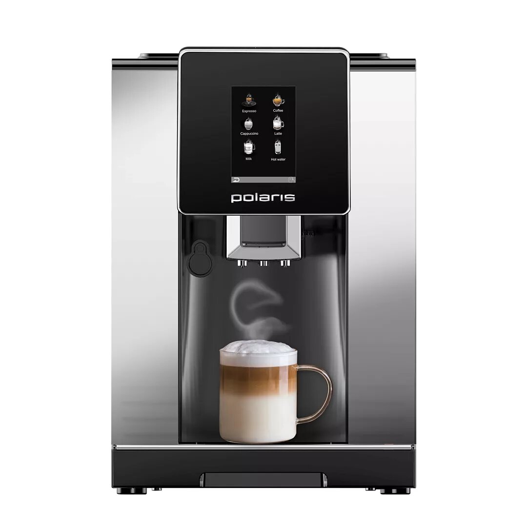 Кофемашина Polaris PACM 2060AC, Регулировка степени помола, да, 3 года, 20 бар, 24 см