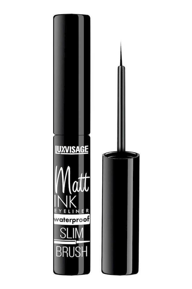 Подводка LUXVISAGE Matt Ink Waterproof 01, ультрачерная, матовая, водостойкая, 4 г