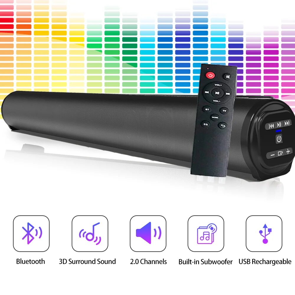 DIXSG Беспроводная звуковая панель Bluetooth, bs-10 — фото 1