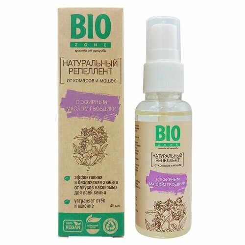 Масло для тела с эфирным маслом гвоздики Антикомарин BioZone/Биозон фл. 45мл