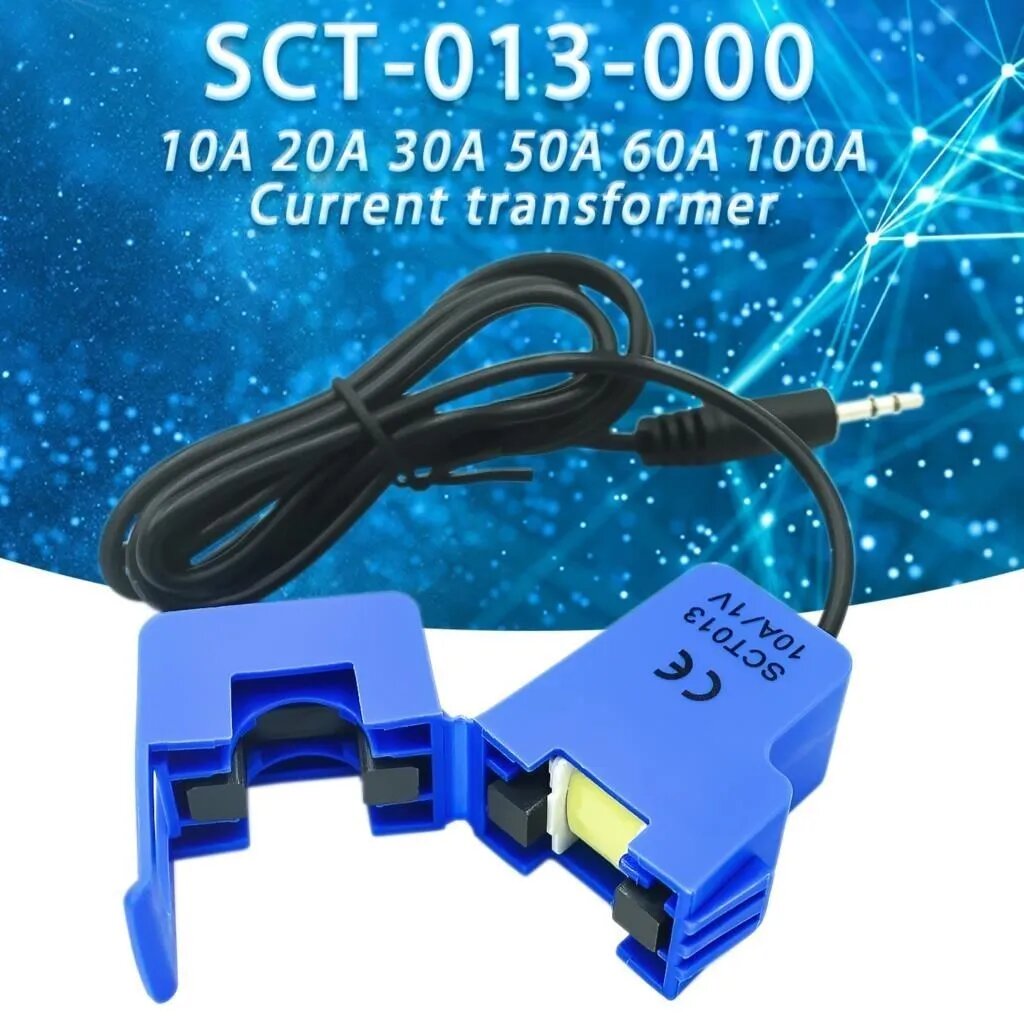Трансформатор тока SCT-013-000, 100A 1V