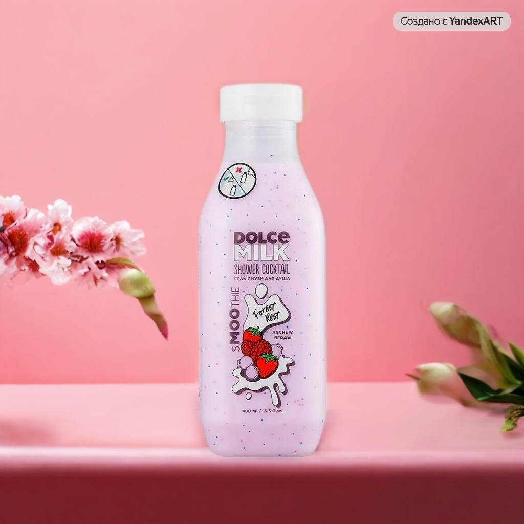 Гель-смузи Dolce Milk "Форест Рест"лесные ягоды, для всех типов кожи, 400мл