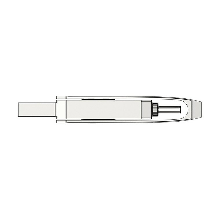 Накопитель USB 3.0/Type-C 32 Гб Netac U782C, металл, серебристый (NT03U782C-032G-30PN/NT03U782C-032G-32PN) — фото 1