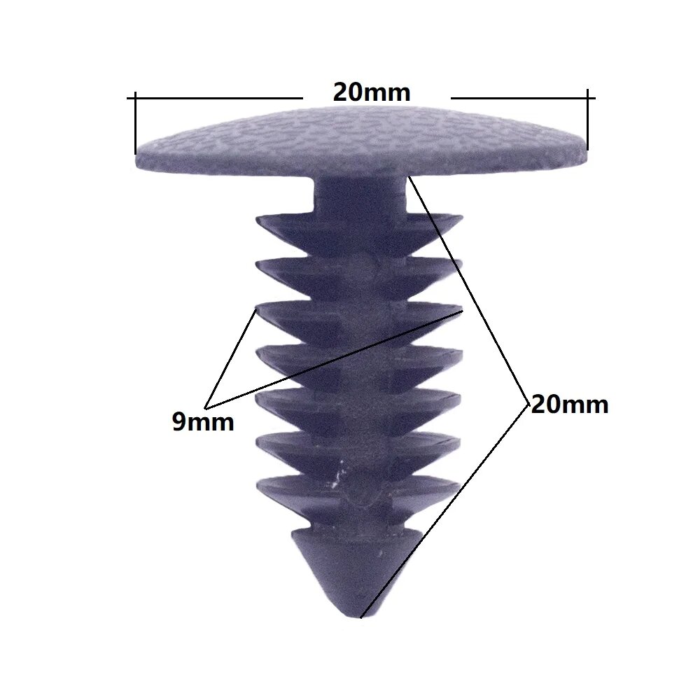 20 шт. автомобильный универсальный серый бежевый черный пластиковый дверной бампер заклепки зажим 65 мм-105 мм фиксаторы крепежные детали для автомобиля