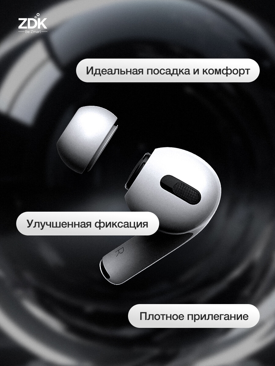 Набор амбушюр для наушников Apple Airpods Pro (Аирподс Про) - S, M, L — фото 1