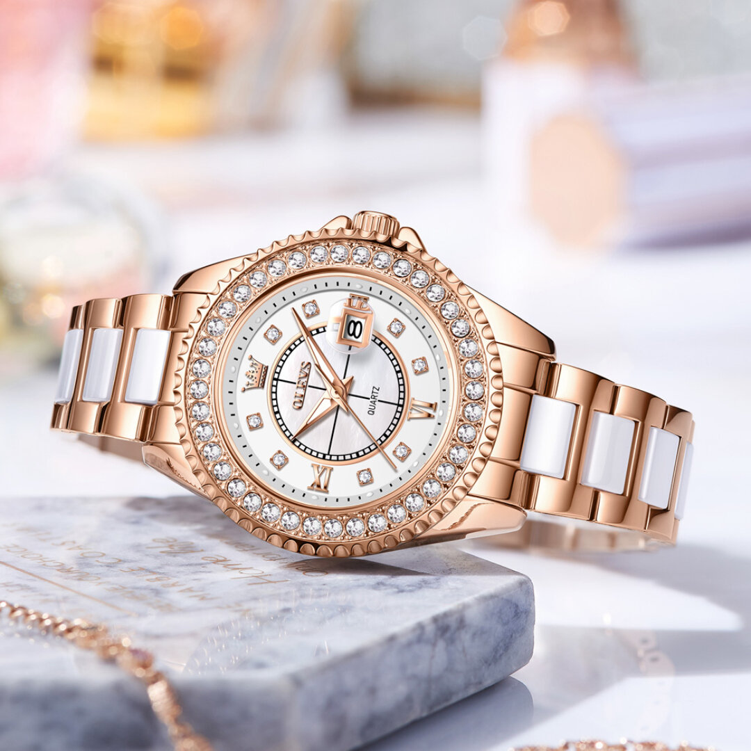 Наручные часы Olevs, rose gold/white