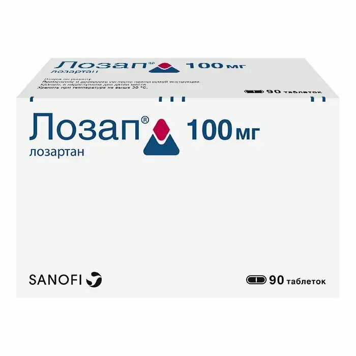 Лозап таблетки покрыт. плен. об. 100 мг 90 шт