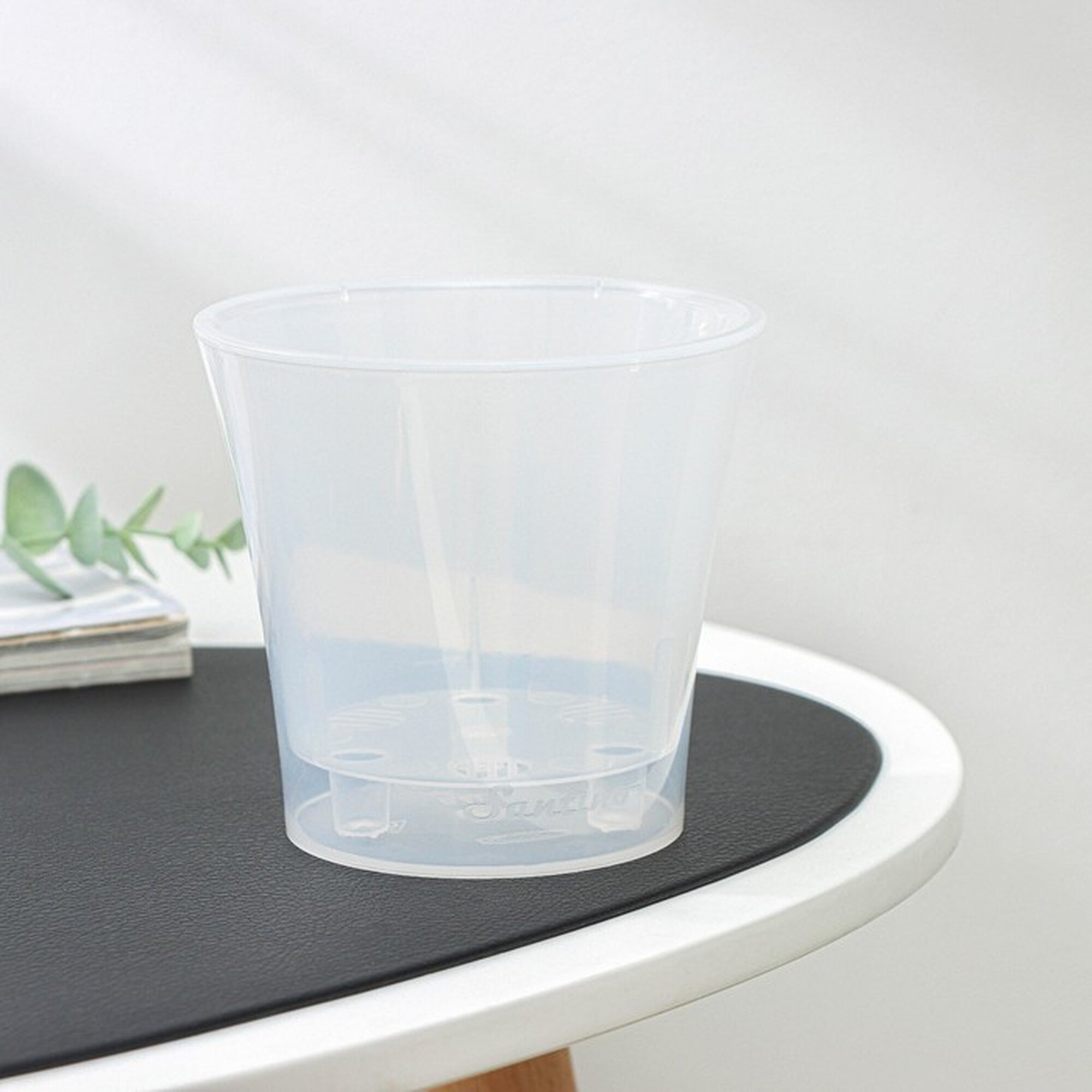 Кашпо для цветов со вставкой Santino «Арте» 600 мл пластик прозрачное