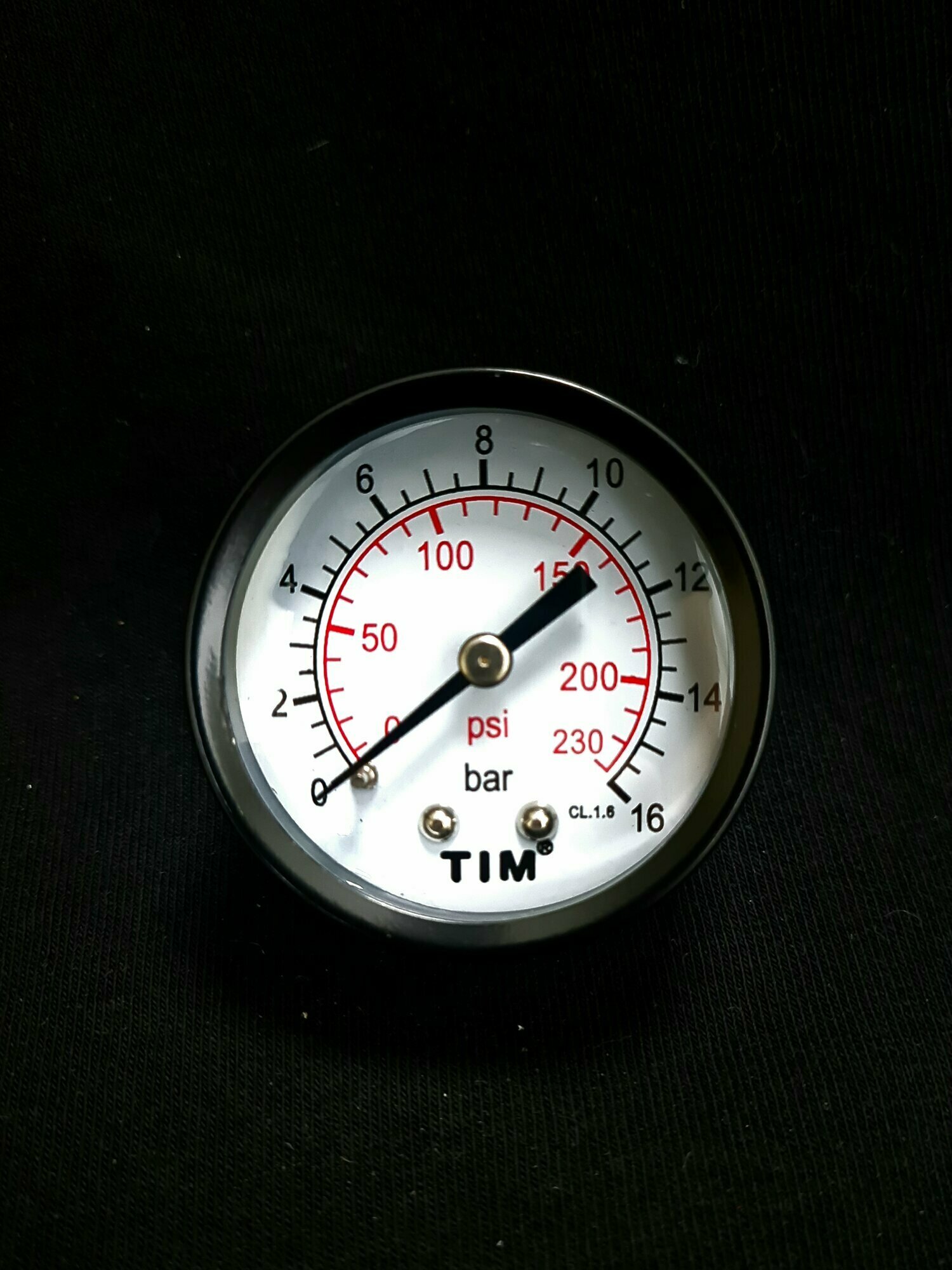 Манометр Tim Y50T-16Bar 16бар гидравлический аксиальное подключение класс 2.5