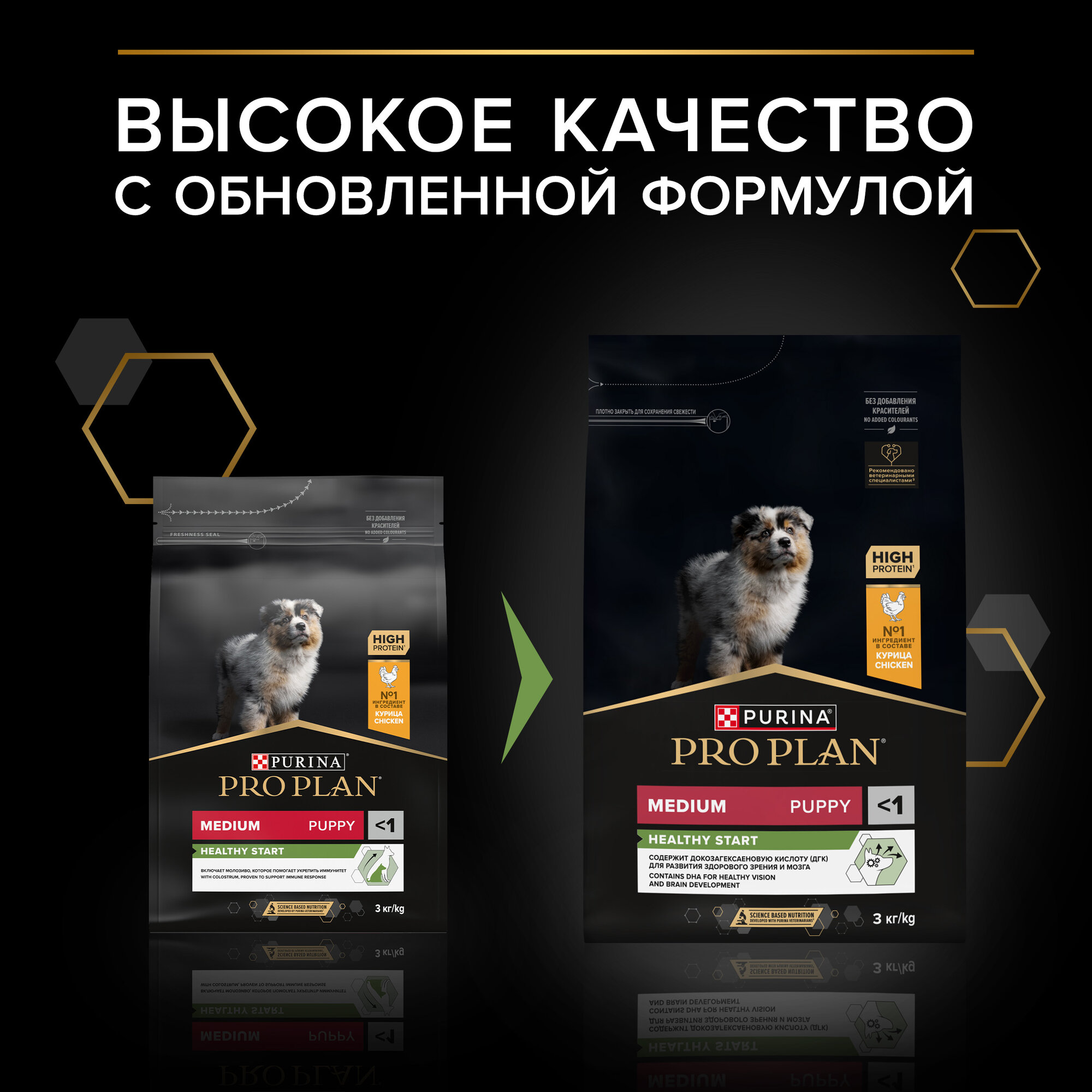 Сухой корм PRO PLAN® HEALTHY START для щенков средних пород, c курицей, 3 кг — фото 1