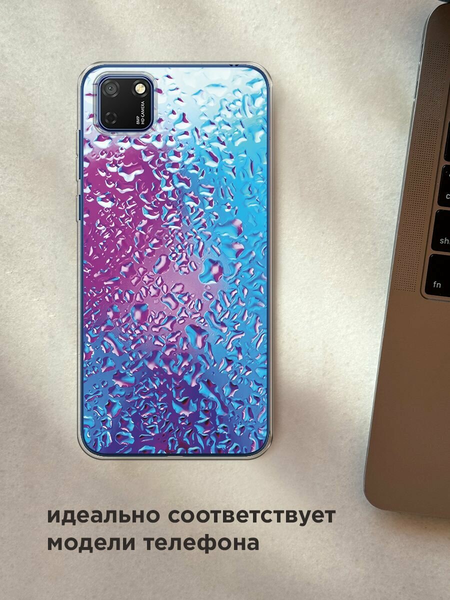Чехол на Honor 9S/Huawei Y5p / Хонор 9S/Хуавей Y5p с принтом "Капли на стекле" — фото 1