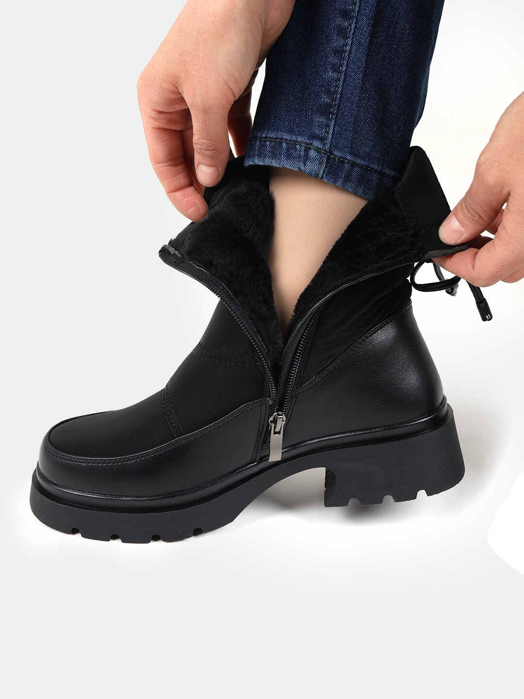 Полусапоги, размер 37, черный — фото 1