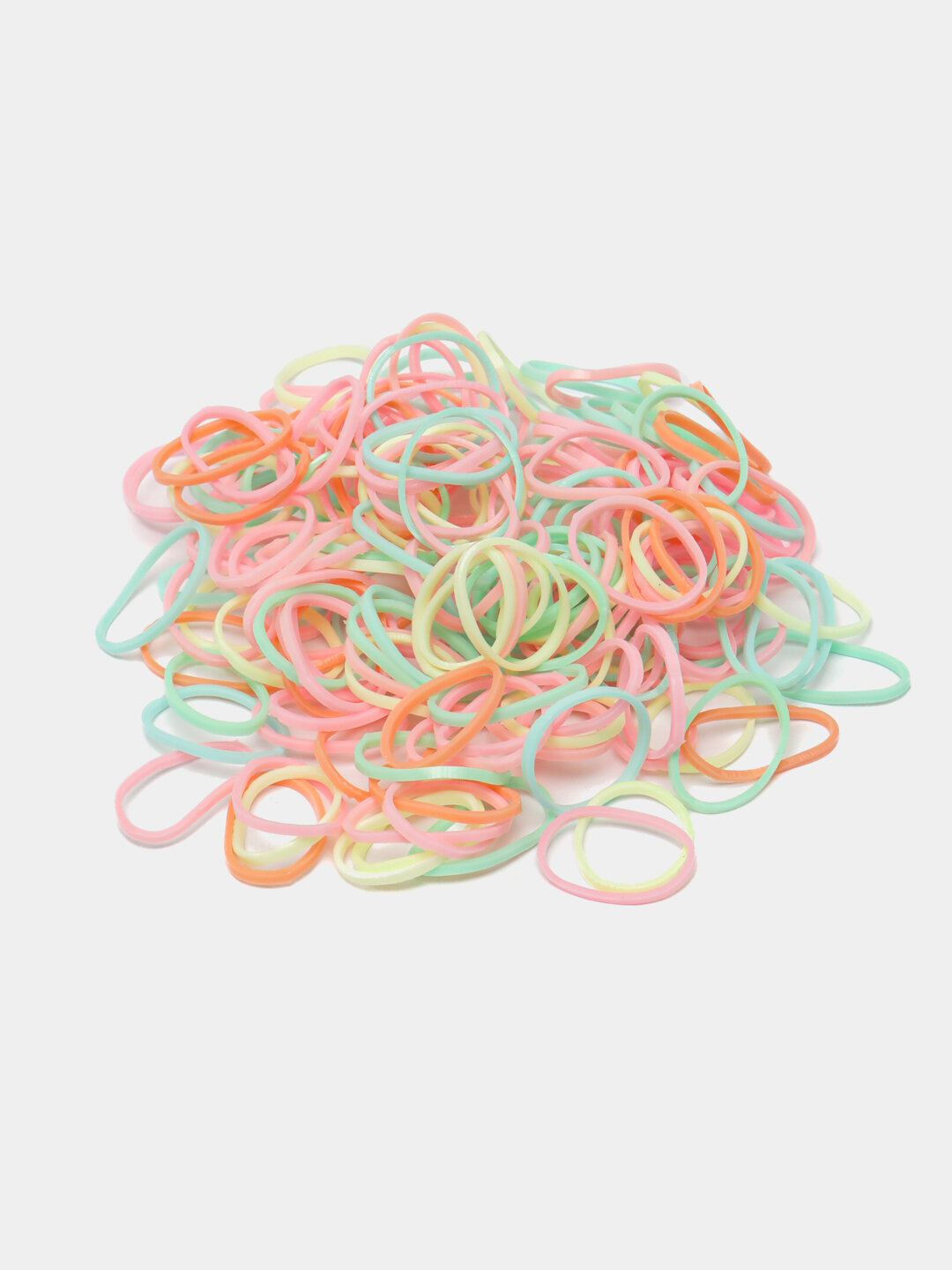 Набор резинок 100 шт, силикон, для девочек, Силиконовые резинки для волос. — фото 1