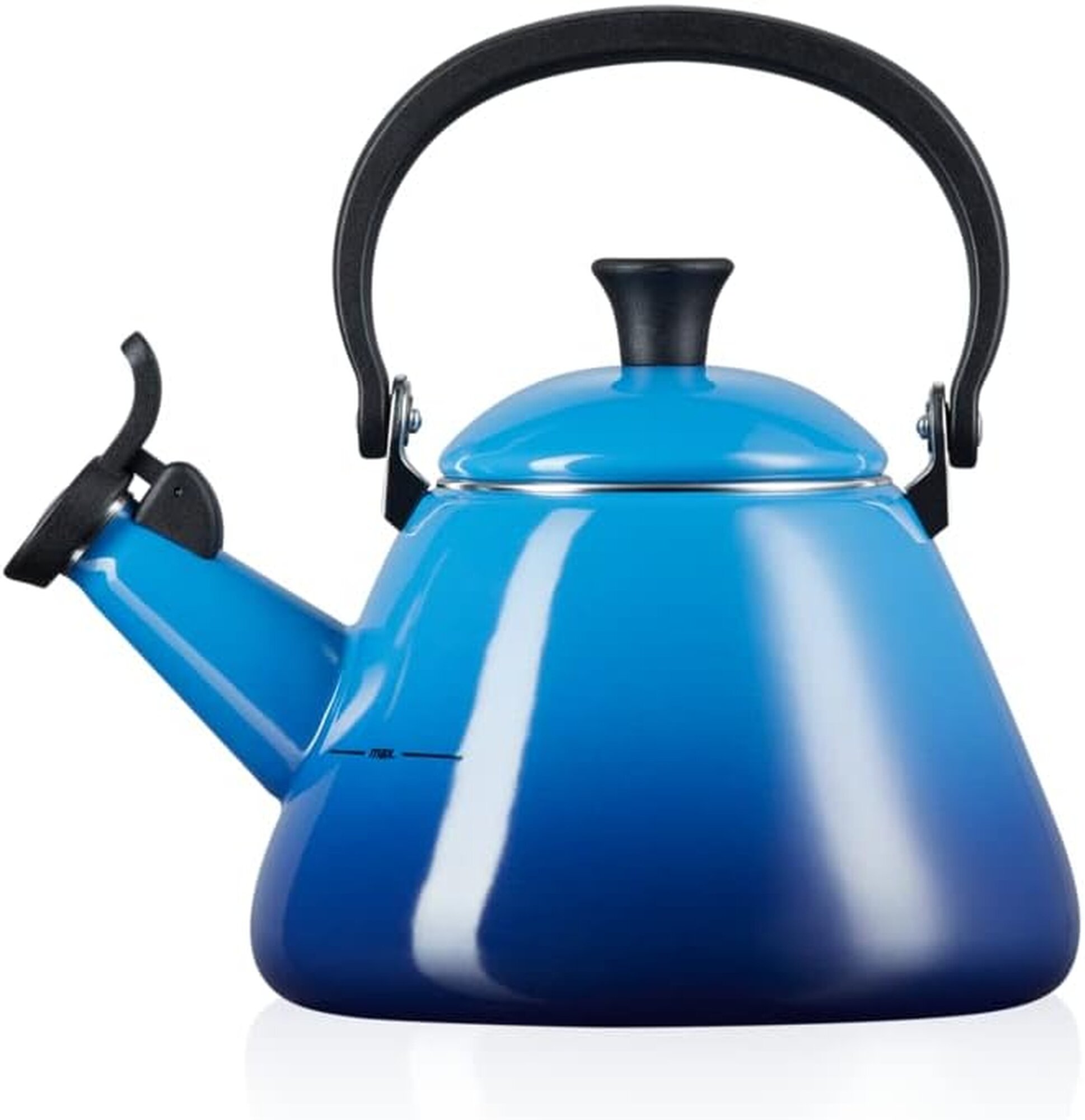 Традиционный чайник Le Creuset со свистком, объём 1,6 л, из эмалированной стали/фенола, цвет лазурный 40101022200000