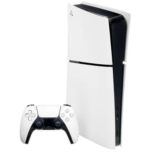 Игровая приставка PlayStation 5 Slim, поддержка виртуальной реальности, чехол, белая