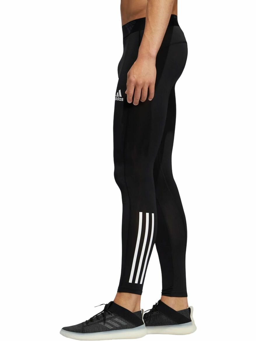 Тайтсы adidas Techfit 3-Stripes, размер XS, чёрный — фото 1