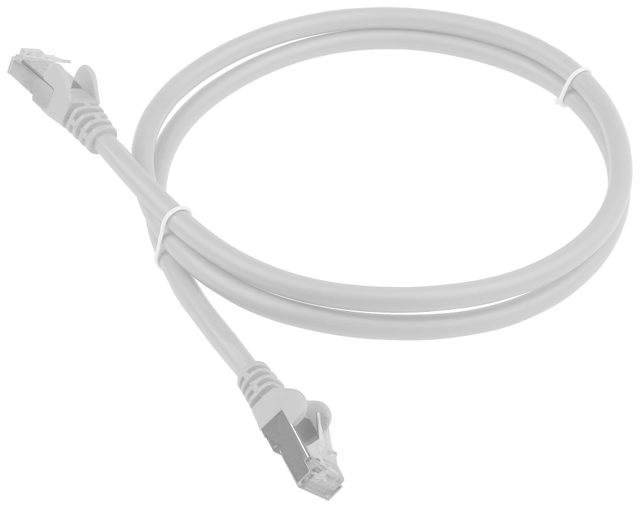 Патч-корд RJ45 - RJ45, 4 пары, FTP, категория 6, 2 м, серый, LSZH, LANMASTER LAN-PC45/S6-2.0-GY