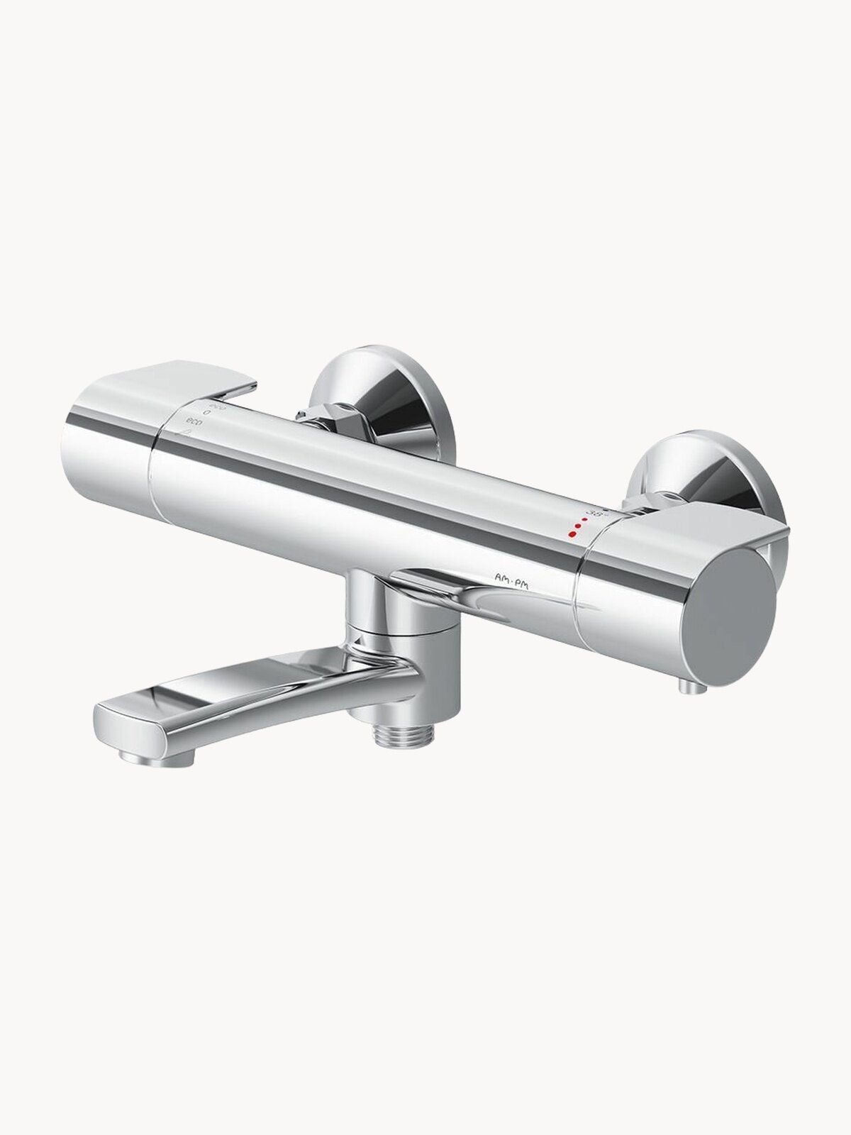 Смеситель для ванны AM.PM X-Joy, с термостатом, короткий поворотный излив 176 мм, хром