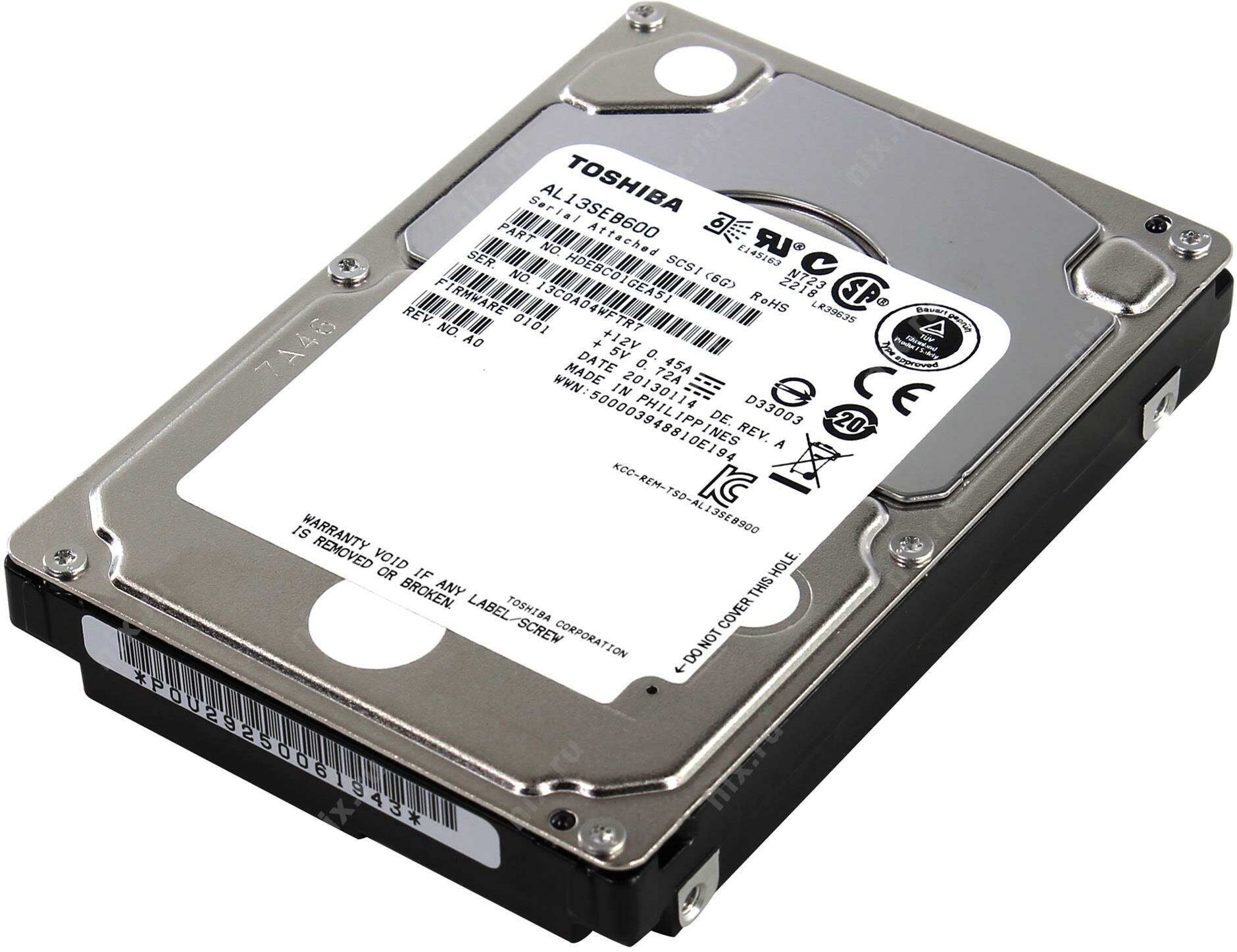 Жесткий диск Toshiba AL13SEB600 600Gb SAS 2,5" HDD