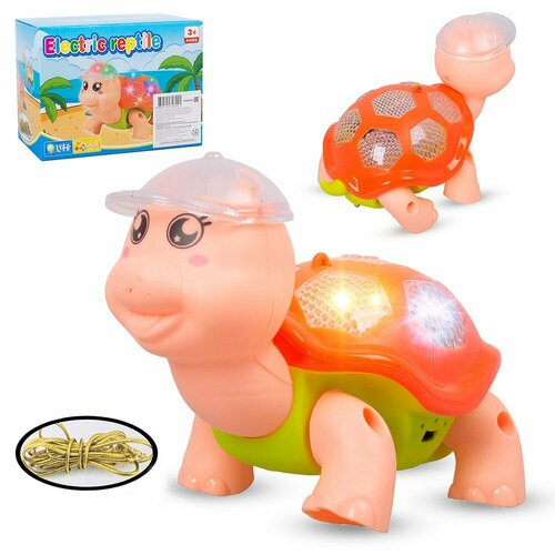 Детская черепаха со звуковыми и световыми эффектами 19 см TONGDE 1569₽