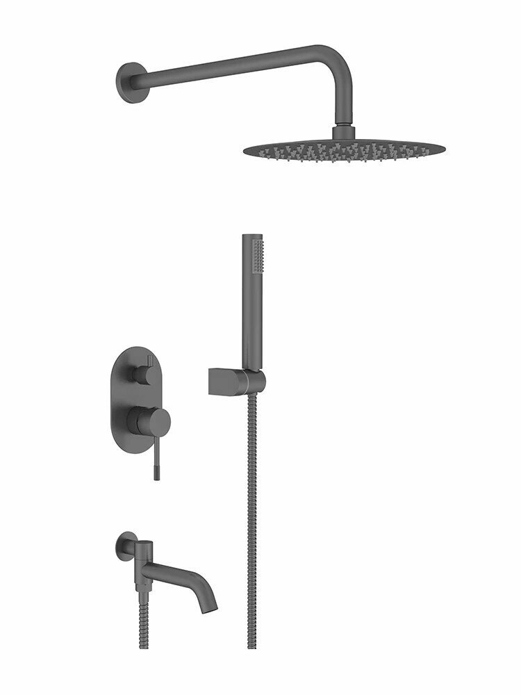 фото Душевая система VIEIR V403564G встраиваемая Оружейная сталь