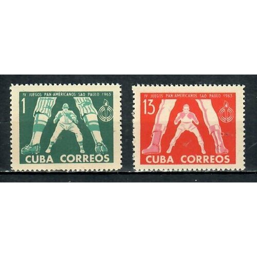 Почтовые марки Куба 1963г. 4-е Панамериканские игры, Сан-Паулу Спорт, Бейсбол MNH почтовые марки куба 1974г история бейсбола на кубе спорт бейсбол mnh