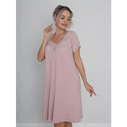 Сорочка Текстильный Край, размер 54, розовый, пыльная роза