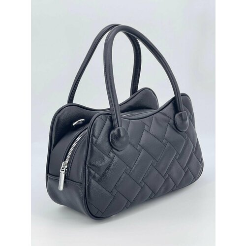 фото Сумка кросс-боди , фактура гладкая, черный без бренда