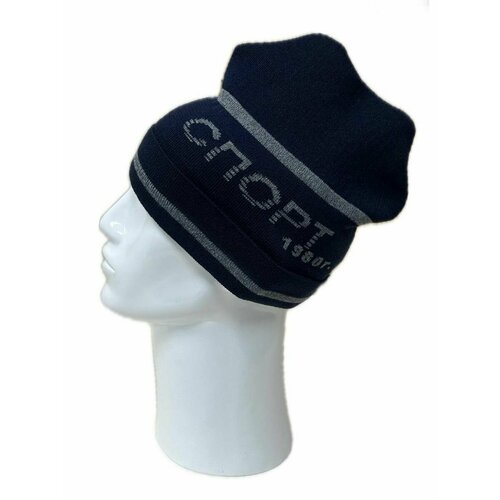 фото Шапка , размер свободный, серый шапка-сиб