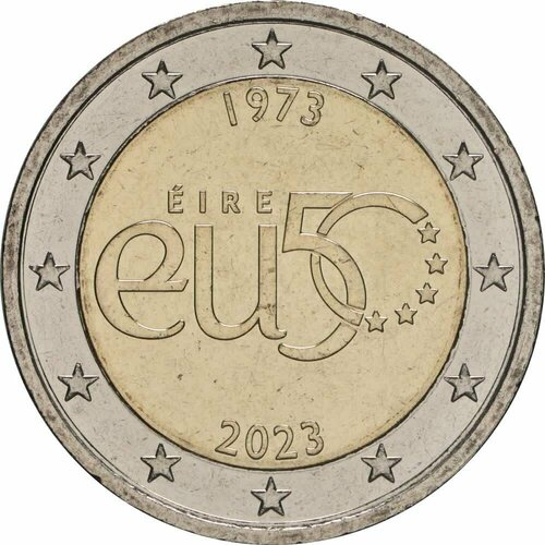 Ирландия 2 евро 2023 50-летие вступления в ЕС клуб нумизмат монета 2 евро словении 2007 года биметалл 50 летие подписания римского договора