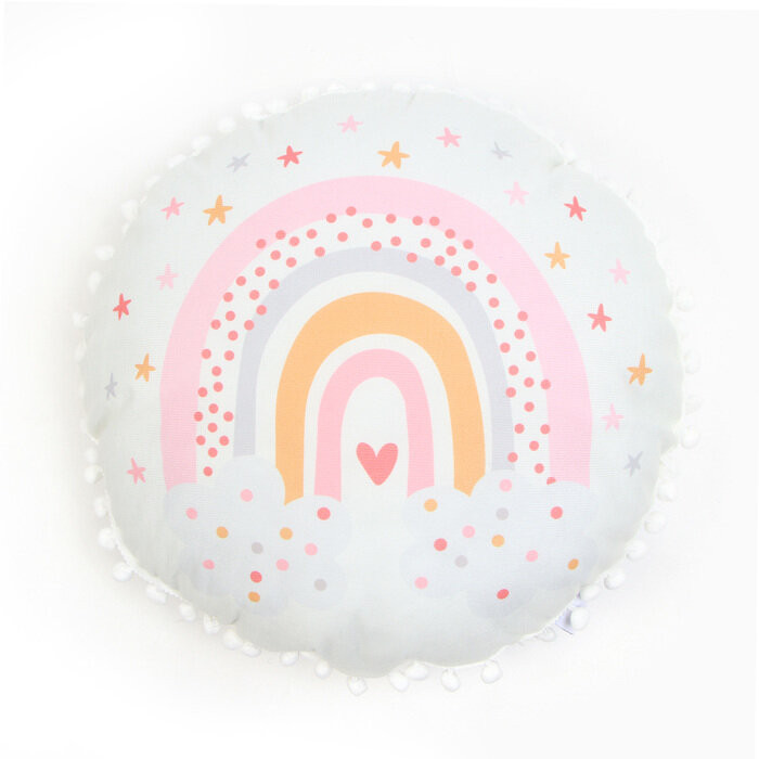 фото Этель Подушка декоративная круглая Этель Boho rainbow, 45*45 см, 100% п/э, велюр